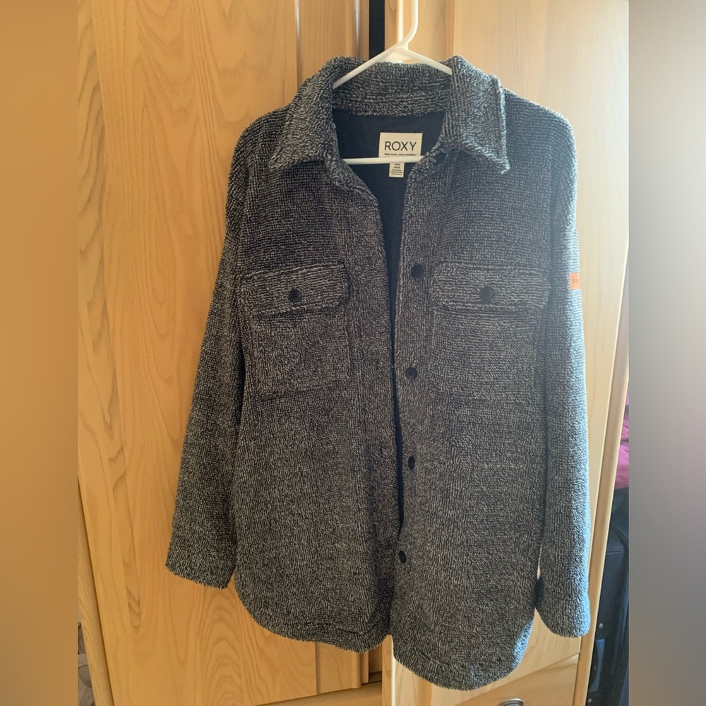Womens soft salt and pepper jacket / sweater size S